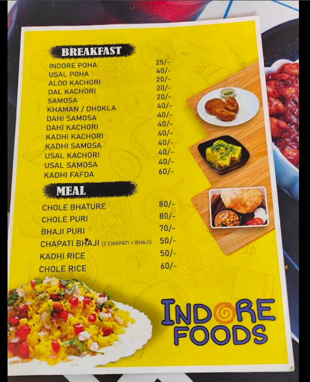 Indore Foods menu